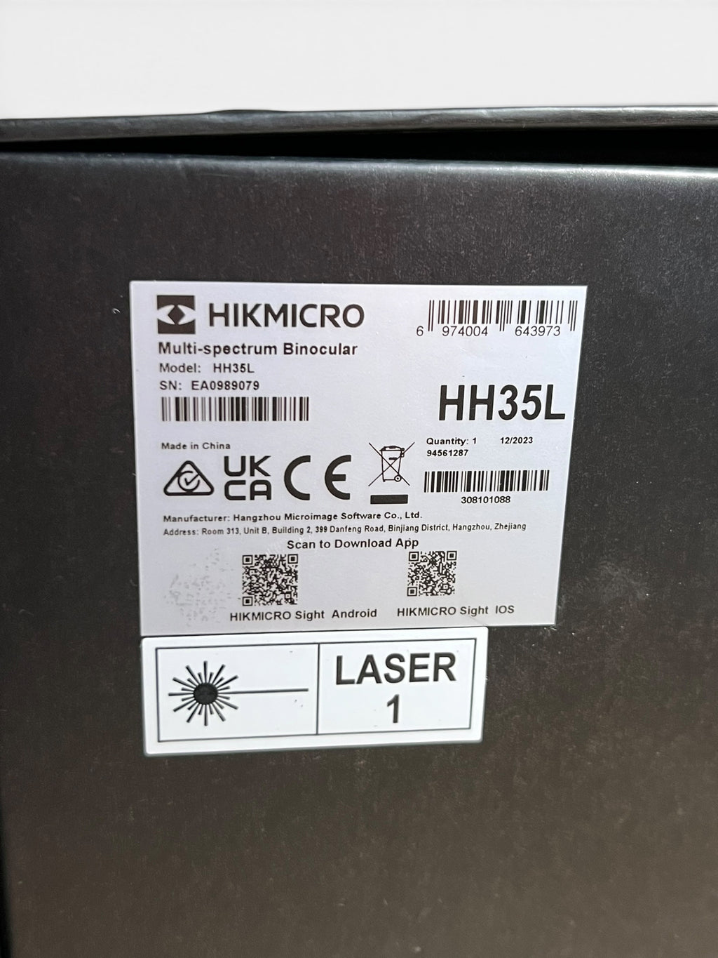 HIKMICRO Hadbrok HH35L Multispectral Thermal/Night vision/Day Binoculars - used