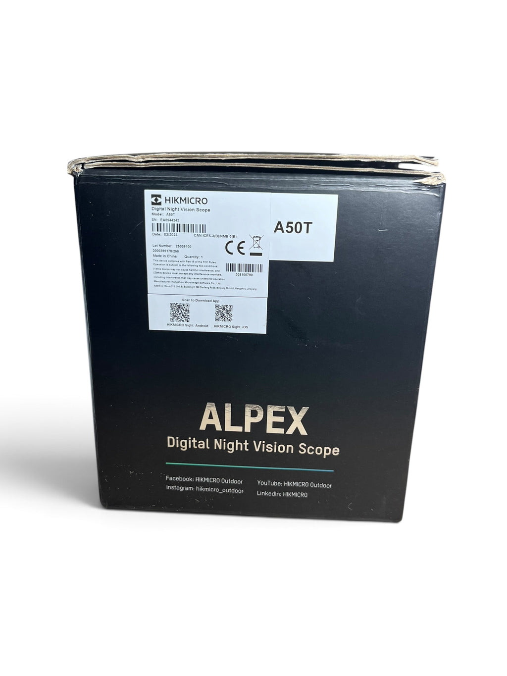 HIKMICRO Alpex A50T Digital Day/Night Vision Rifle Scope